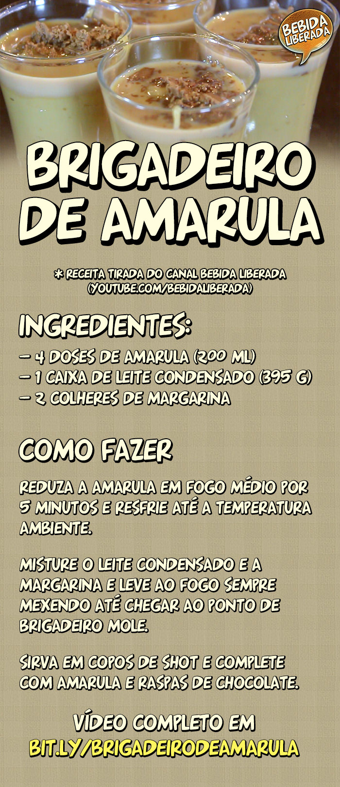 Receita Brigadeiro amarula